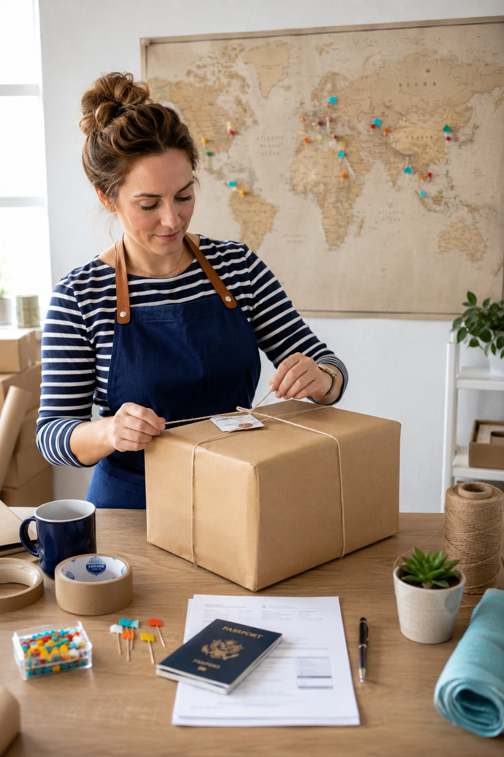 Several products packed into one parcel to illustrate the fixed per-order fee