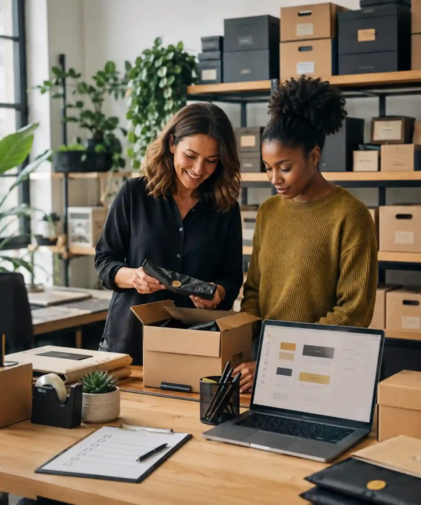 Founder training an assistant inside an organised growing business