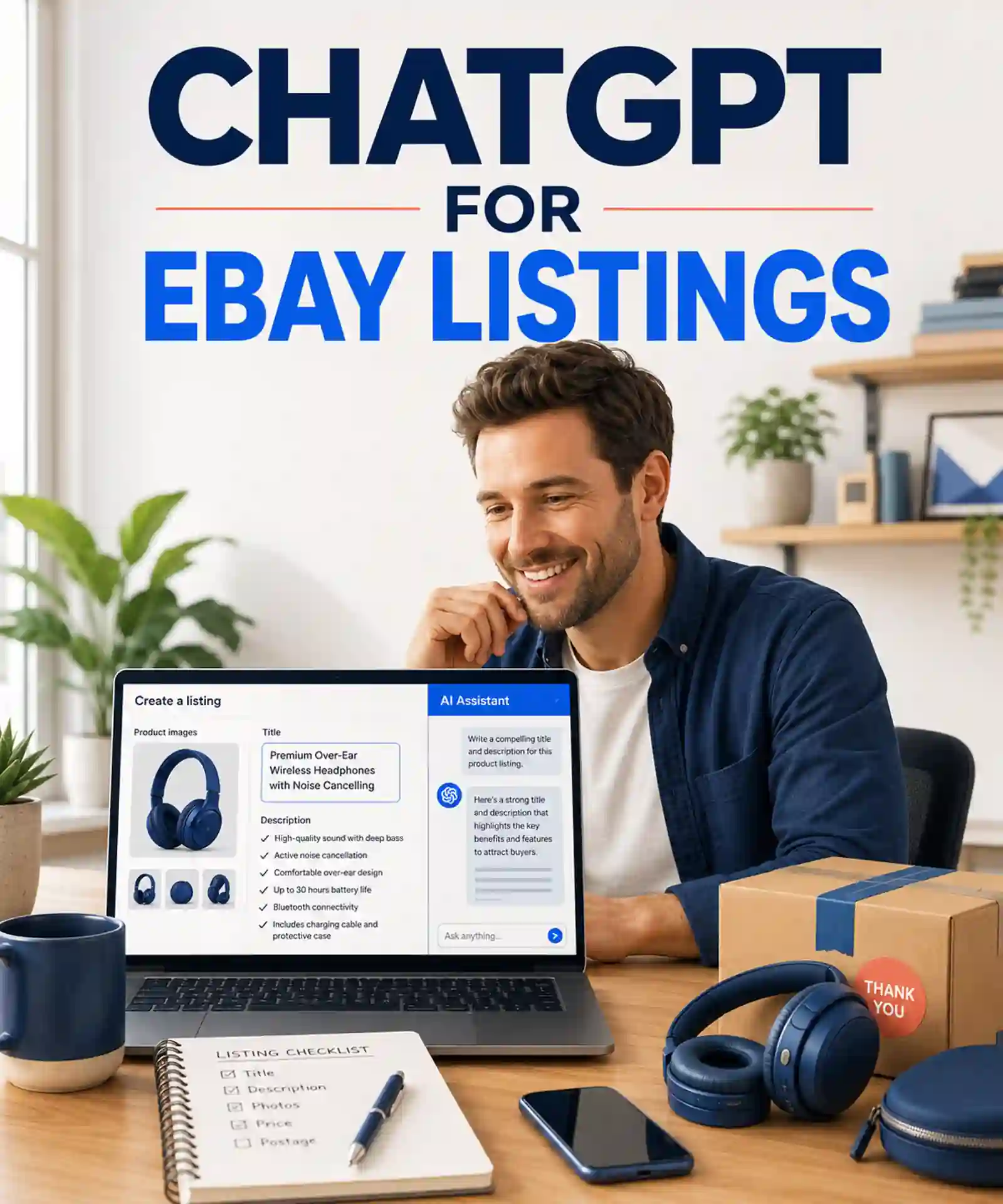 Beginner eBay seller using ChatGPT to create an online product listing