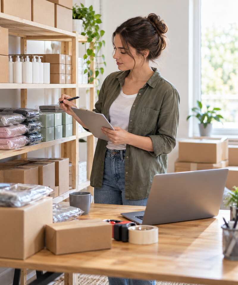 Seller checking product quantities before creating an FBA shipment
